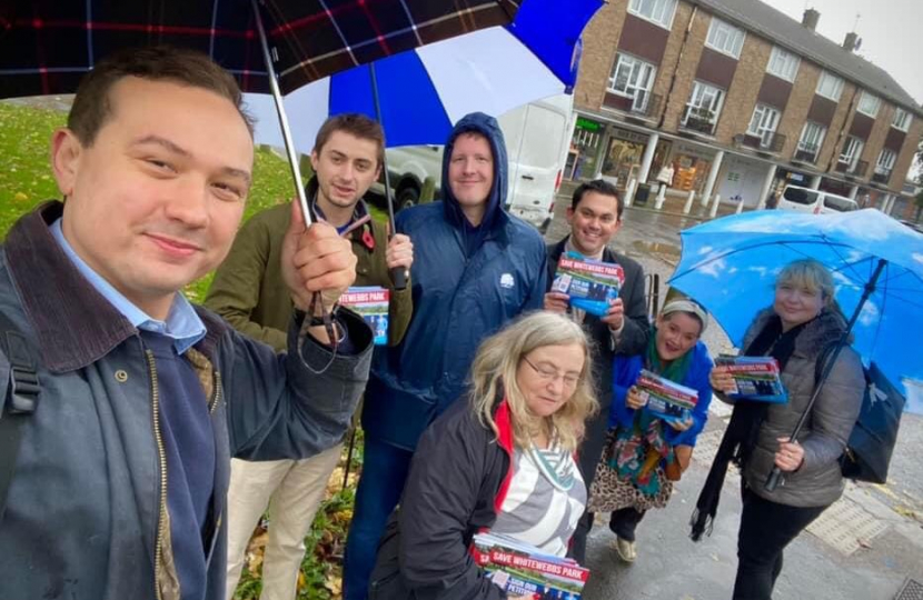 Aubrey with the Enfield North Conservative team