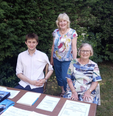 Aubrey Holt with volunteers from Cromer Windmill