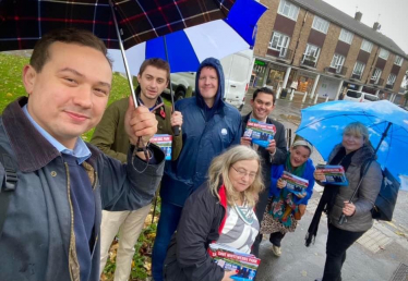 Aubrey with the Enfield North Conservative team